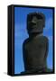 Chile, Easter Island, Rapa-Nui National Park, Anakena Bay, Ahu Nau Nau, Moai Statue-null-Framed Stretched Canvas