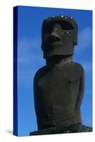 Chile, Easter Island, Rapa-Nui National Park, Anakena Bay, Ahu Nau Nau, Moai Statue-null-Stretched Canvas