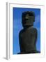 Chile, Easter Island, Rapa-Nui National Park, Anakena Bay, Ahu Nau Nau, Moai Statue-null-Framed Giclee Print