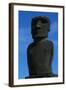 Chile, Easter Island, Rapa-Nui National Park, Anakena Bay, Ahu Nau Nau, Moai Statue-null-Framed Giclee Print