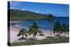 Chile, Easter Island, Rapa-Nui National Park, Anakena Bay, Tropical Beach-null-Stretched Canvas