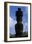 Chile, Easter Island, Rapa-Nui National Park, Anakena Beach, Ahu Nau Nau, Moai Statue, Rear View-null-Framed Giclee Print