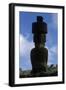 Chile, Easter Island, Rapa-Nui National Park, Anakena Beach, Ahu Nau Nau, Moai Statue, Rear View-null-Framed Giclee Print