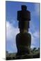 Chile, Easter Island, Rapa-Nui National Park, Anakena Beach, Ahu Nau Nau, Moai Statue, Rear View-null-Mounted Giclee Print