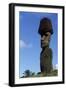 Chile, Easter Island, Rapa-Nui National Park, Anakena Beach, Ahu Nau Nau, Moai Statue-null-Framed Giclee Print