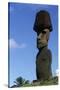 Chile, Easter Island, Rapa-Nui National Park, Anakena Beach, Ahu Nau Nau, Moai Statue-null-Stretched Canvas