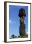 Chile, Easter Island, Rapa-Nui National Park, Anakena Beach, Ahu Nau Nau, Moai Statue-null-Framed Giclee Print