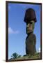 Chile, Easter Island, Rapa-Nui National Park, Anakena Beach, Ahu Nau Nau, Moai Statue-null-Framed Giclee Print