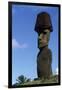 Chile, Easter Island, Rapa-Nui National Park, Anakena Beach, Ahu Nau Nau, Moai Statue-null-Framed Giclee Print