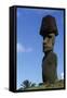 Chile, Easter Island, Rapa-Nui National Park, Anakena Beach, Ahu Nau Nau, Moai Statue-null-Framed Stretched Canvas