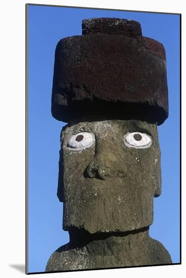 Chile, Easter Island, Rapa-Nui National Park, Anthropomorphic Moai Monolith-null-Mounted Giclee Print