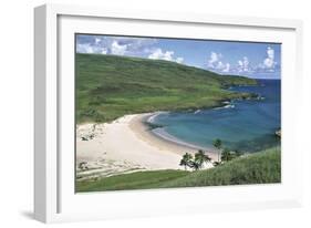 Chile, Easter Island, Rapa-Nui National Park, Beach at Anakena Bay-null-Framed Giclee Print