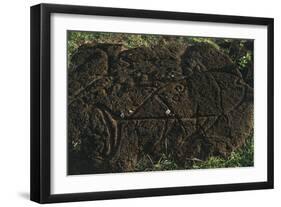 Chile, Easter Island, Rapa-Nui National Park, East Coast Papa Vaka Location, Petroglyphs-null-Framed Giclee Print