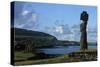 Chile, Easter Island, Rapa-Nui National Park, Ko Te Riku Megalith on Tahai Ahu Stone Platform-null-Stretched Canvas