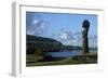 Chile, Easter Island, Rapa-Nui National Park, Ko Te Riku Megalith on Tahai Ahu Stone Platform-null-Framed Giclee Print