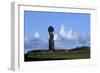 Chile, Easter Island, Rapa-Nui National Park, Ko Te Riku Megalith on Tahai Ahu Stone Platform-null-Framed Giclee Print
