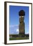 Chile, Easter Island, Rapa-Nui National Park, Ko Te Riku Megalith on Tahai Ahu Stone Platform-null-Framed Giclee Print