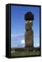 Chile, Easter Island, Rapa-Nui National Park, Ko Te Riku Megalith on Tahai Ahu Stone Platform-null-Framed Stretched Canvas