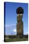 Chile, Easter Island, Rapa-Nui National Park, Ko Te Riku Megalith on Tahai Ahu Stone Platform-null-Stretched Canvas