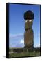 Chile, Easter Island, Rapa-Nui National Park, Ko Te Riku Megalith on Tahai Ahu Stone Platform-null-Framed Stretched Canvas