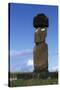 Chile, Easter Island, Rapa-Nui National Park, Ko Te Riku Megalith on Tahai Ahu Stone Platform-null-Stretched Canvas