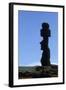 Chile, Easter Island, Rapa-Nui National Park, Ko Te Riku Megalith on Tahai Ahu Stone Platform-null-Framed Giclee Print