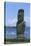 Chile, Easter Island, Rapa-Nui National Park, Moai Megalithic Statue at Coast-null-Stretched Canvas