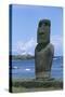 Chile, Easter Island, Rapa-Nui National Park, Moai Megalithic Statue at Coast-null-Stretched Canvas