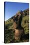 Chile, Easter Island, Rapa-Nui National Park, Rano Raraku, Anthropomorphic 'Moai' Monoliths-null-Stretched Canvas