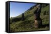 Chile, Easter Island, Rapa-Nui National Park, Rano Raraku, Anthropomorphic 'Moai' Monoliths-null-Framed Stretched Canvas