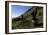 Chile, Easter Island, Rapa-Nui National Park, Rano Raraku, Anthropomorphic 'Moai' Monoliths-null-Framed Giclee Print