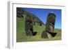 Chile, Easter Island, Rapa-Nui National Park, Rano Raraku, Anthropomorphic 'Moai' Monoliths-null-Framed Giclee Print