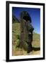 Chile, Easter Island, Rapa-Nui National Park, Rano Raraku, Anthropomorphic 'Moai' Monoliths-null-Framed Giclee Print