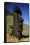 Chile, Easter Island, Rapa-Nui National Park, Rano Raraku, Anthropomorphic 'Moai' Monoliths-null-Framed Stretched Canvas