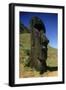 Chile, Easter Island, Rapa-Nui National Park, Rano Raraku, Anthropomorphic 'Moai' Monoliths-null-Framed Giclee Print