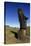 Chile, Easter Island, Rapa-Nui National Park, Rano Raraku, Anthropomorphic 'Moai' Monoliths-null-Stretched Canvas