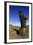 Chile, Easter Island, Rapa-Nui National Park, Rano Raraku, Anthropomorphic 'Moai' Monoliths-null-Framed Giclee Print