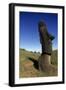 Chile, Easter Island, Rapa-Nui National Park, Rano Raraku, Anthropomorphic 'Moai' Monoliths-null-Framed Giclee Print