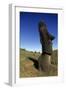 Chile, Easter Island, Rapa-Nui National Park, Rano Raraku, Anthropomorphic 'Moai' Monoliths-null-Framed Giclee Print