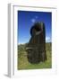 Chile, Easter Island, Rapa-Nui National Park, Rano Raraku, Anthropomorphic 'Moai' Monoliths-null-Framed Giclee Print