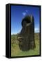 Chile, Easter Island, Rapa-Nui National Park, Rano Raraku, Anthropomorphic 'Moai' Monoliths-null-Framed Stretched Canvas