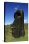 Chile, Easter Island, Rapa-Nui National Park, Rano Raraku, Anthropomorphic 'Moai' Monoliths-null-Stretched Canvas