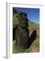 Chile, Easter Island, Rapa-Nui National Park, Rano Raraku, Anthropomorphic 'Moai' Monoliths-null-Framed Giclee Print