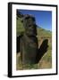 Chile, Easter Island, Rapa-Nui National Park, Rano Raraku, Anthropomorphic 'Moai' Monoliths-null-Framed Giclee Print