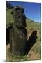 Chile, Easter Island, Rapa-Nui National Park, Rano Raraku, Anthropomorphic 'Moai' Monoliths-null-Mounted Giclee Print