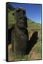 Chile, Easter Island, Rapa-Nui National Park, Rano Raraku, Anthropomorphic 'Moai' Monoliths-null-Framed Stretched Canvas