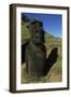 Chile, Easter Island, Rapa-Nui National Park, Rano Raraku, Anthropomorphic 'Moai' Monoliths-null-Framed Giclee Print