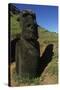 Chile, Easter Island, Rapa-Nui National Park, Rano Raraku, Anthropomorphic 'Moai' Monoliths-null-Stretched Canvas