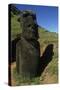 Chile, Easter Island, Rapa-Nui National Park, Rano Raraku, Anthropomorphic 'Moai' Monoliths-null-Stretched Canvas