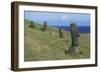 Chile, Easter Island, Rapa-Nui National Park, Rano Raraku Crater, Moai Statues-null-Framed Giclee Print